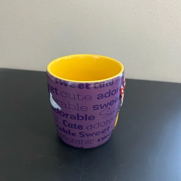 Disney Parks Minnie Mouse Personality 3D Purple and Yellow Mug - Picture 3 of 7